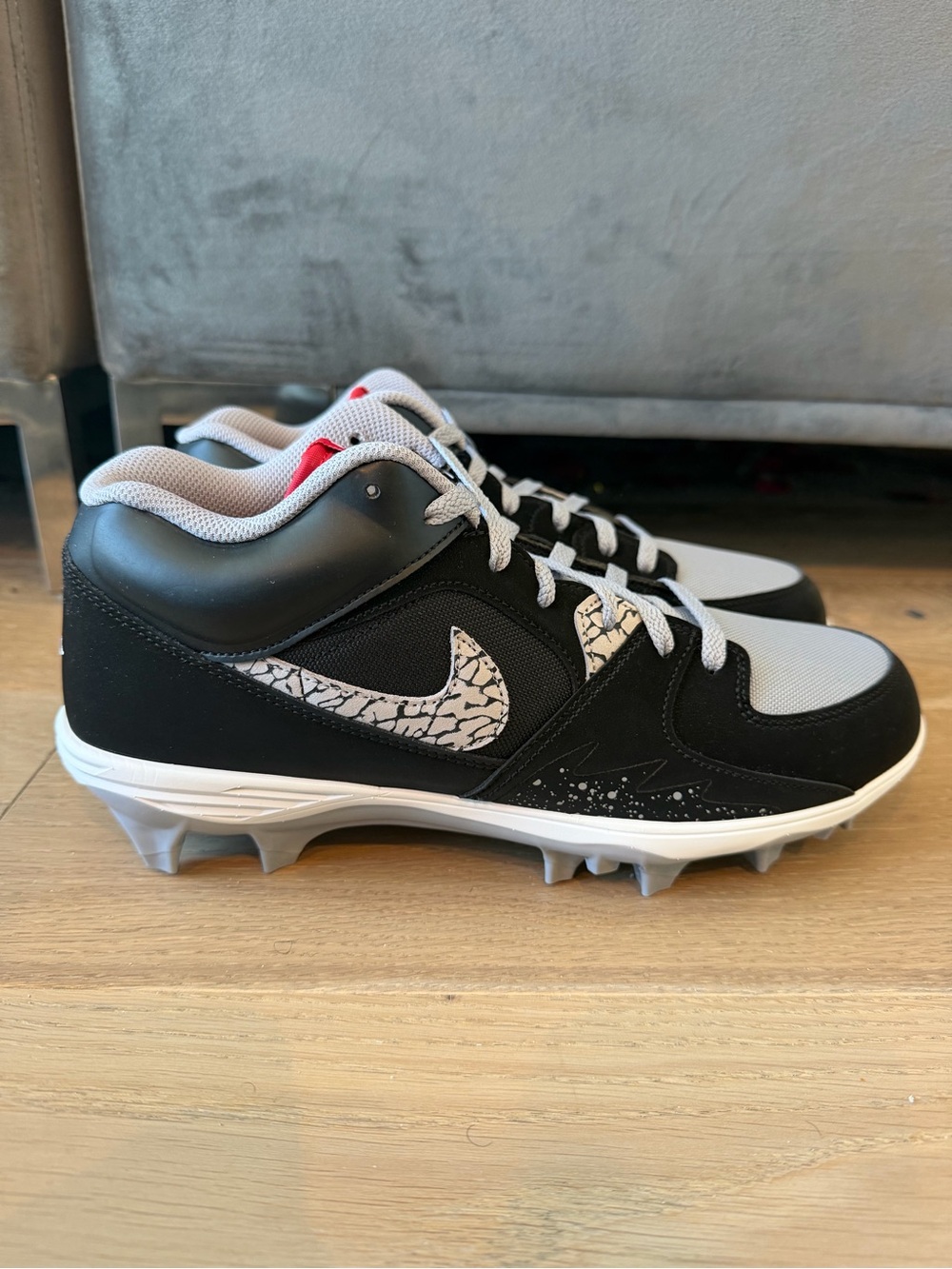 Jordan stadium 90 low TD black cement football cleats sz 11 HQ0210-060